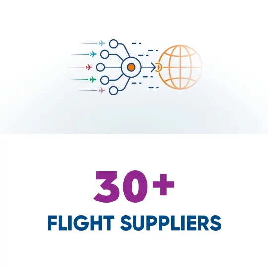 30+ Flight Suppliers