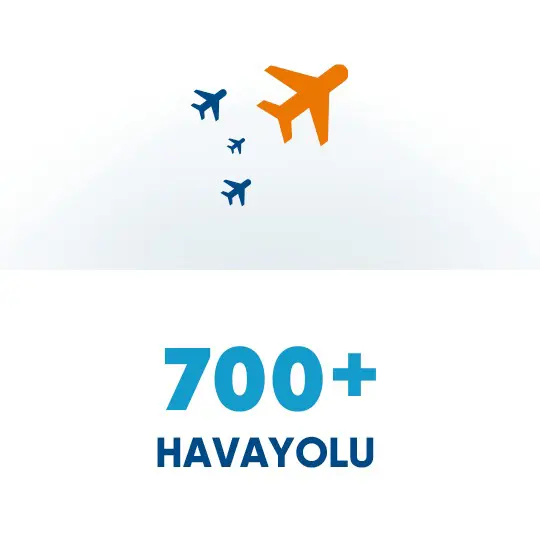 700 üzerinde Havayolu Sirketi