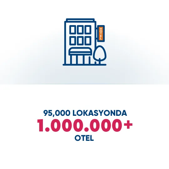 95.000 lokasyonda 1 milyondan fazla otel